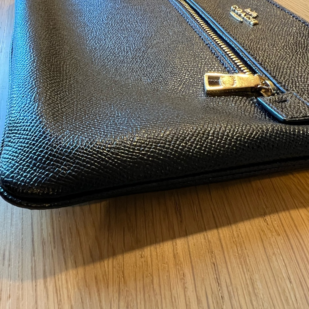 Coach Black Leather Wristlet - Picture 6 of 13